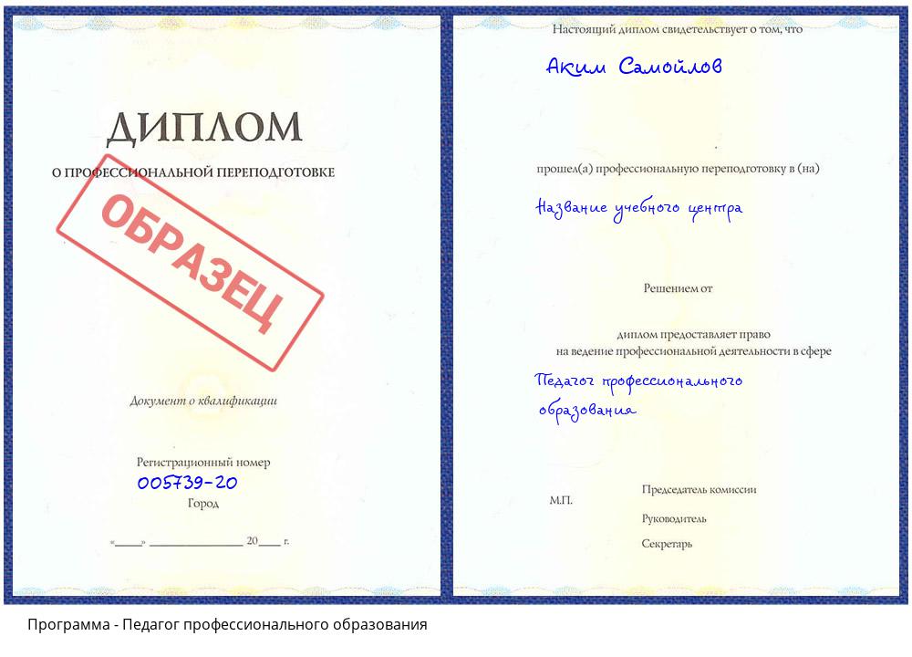 Педагог профессионального образования Анжеро-Судженск