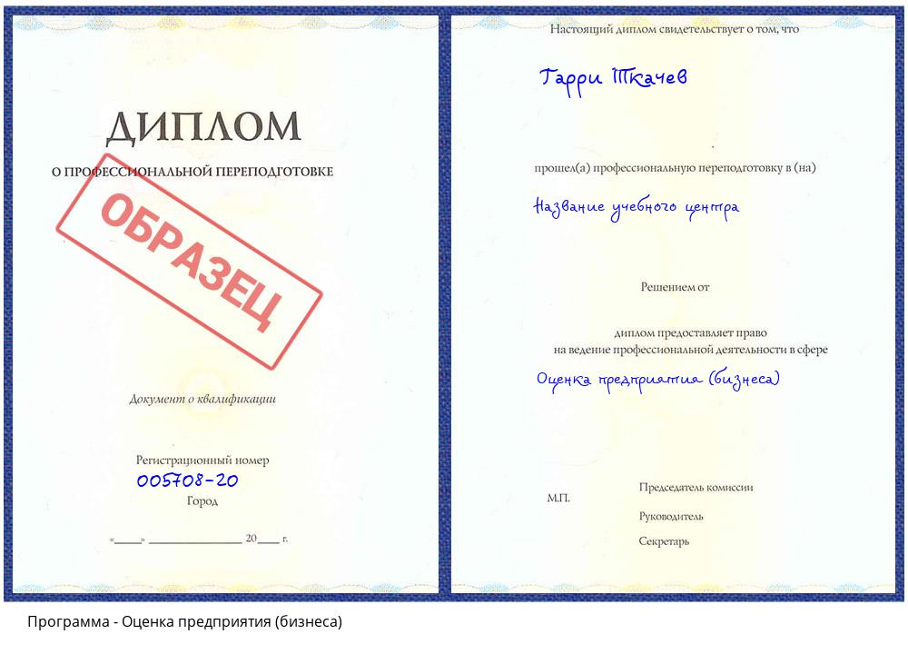 Оценка предприятия (бизнеса) Анжеро-Судженск