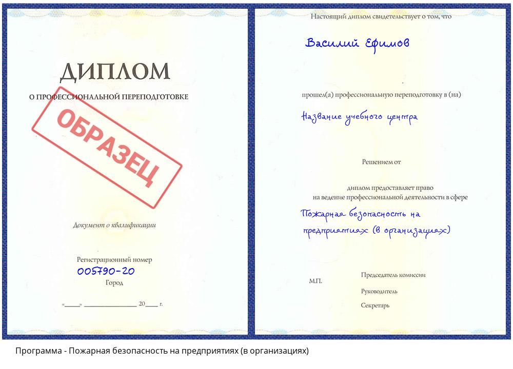 Пожарная безопасность на предприятиях (в организациях) Анжеро-Судженск