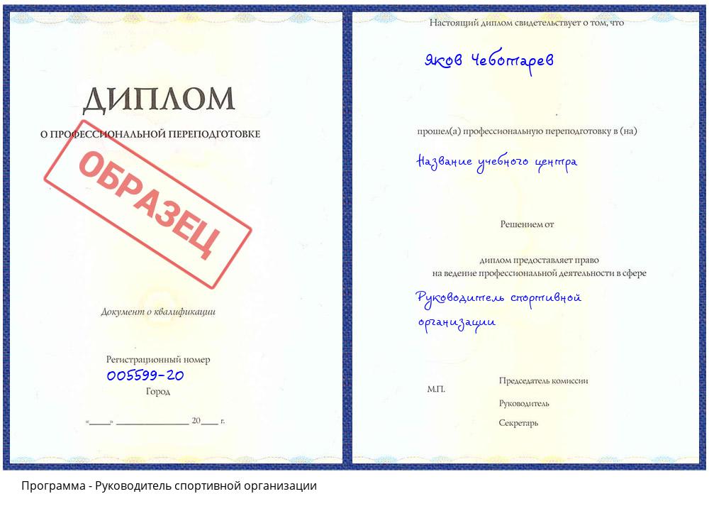Руководитель спортивной организации Анжеро-Судженск