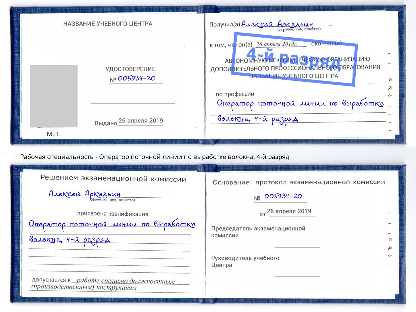 корочка 4-й разряд Оператор поточной линии по выработке волокна Анжеро-Судженск